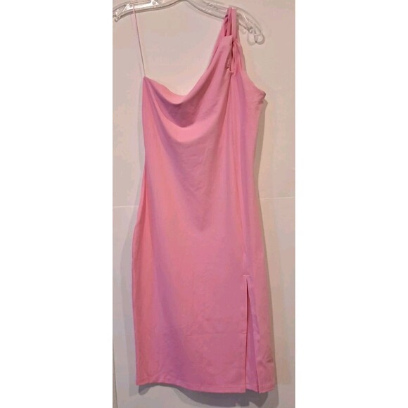Revolve Susana Monaco One Arm Keyhole Dress In Ballerina Pink Stretchy Sz L New! - Picture 5 of 13